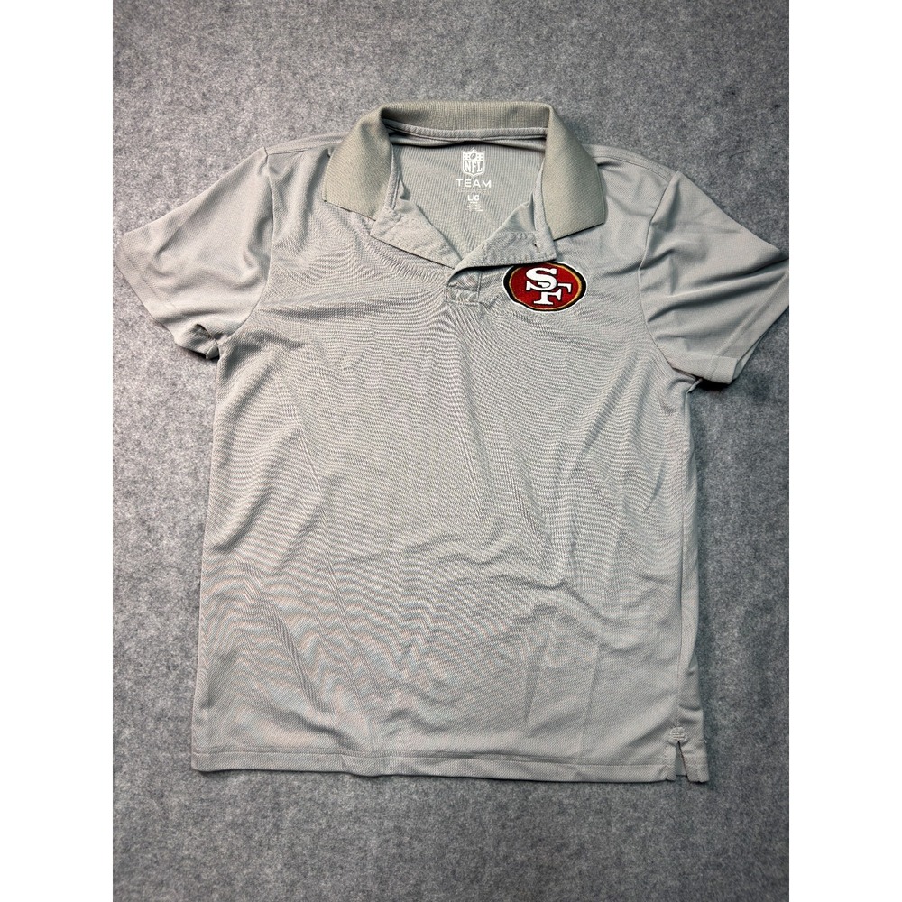 Team Apparel NFL 49ers Shirt Mens Large Gray Performance Short Sleeve Top